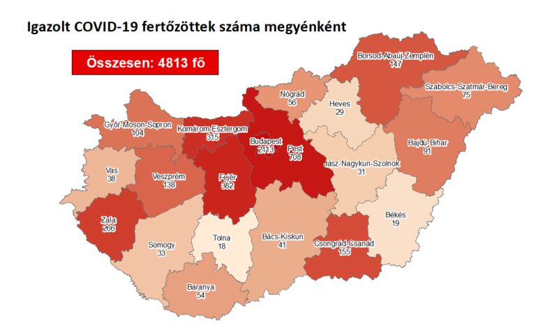 45 újabb beazonosított koronavírus-fertőzött és 2 halott szerda reggel